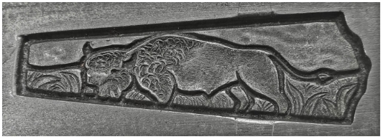 Picture of Silver Stamping Bison in Field
