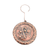Picture of Copper Stamping Round Candy Cane Ornament
