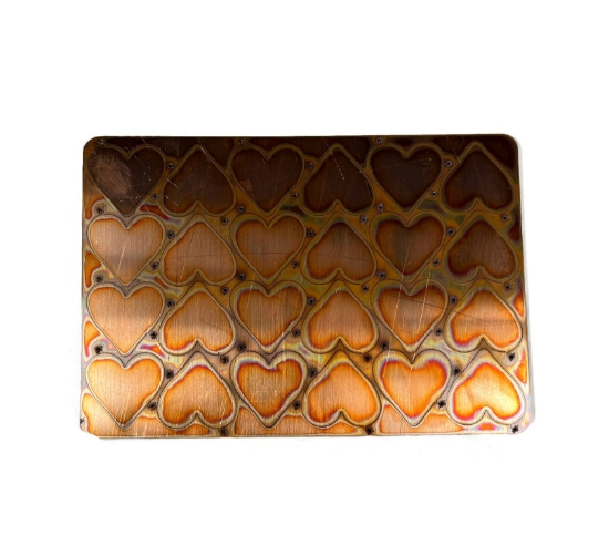 Picture of DISCONTINUED Copper Pop-Out Blanks 1" Rounded Hearts 20 Gauge