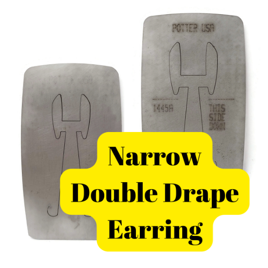 Picture of Pancake Die Narrow Double Drape Earring