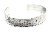 Picture of Silver Plated Cuff Bracelet - Tropical Blooms