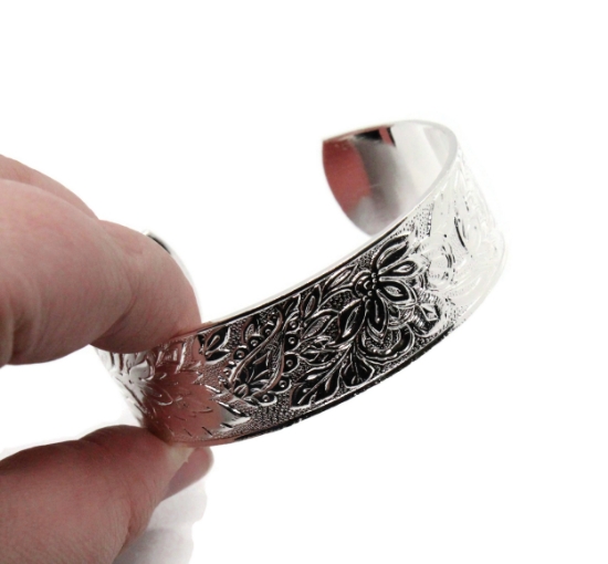 Picture of Silver Plated Cuff Bracelet - Abstract Garden