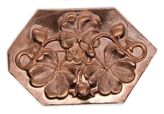 Picture of Copper Stamping "Triple 4-Leaf Clovers" (3 for $15!)