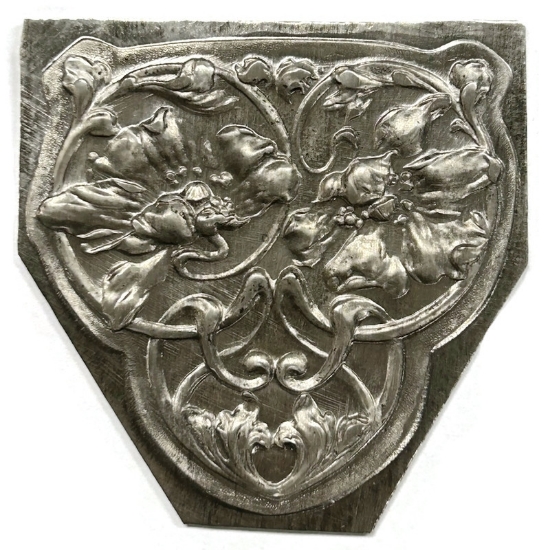 Picture of Sterling Silver Stamping “Floral Nouveau Shield”