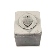 Picture of Impression Die Checkered Heart Charm