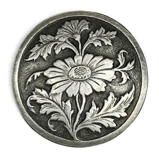 Picture of Sterling Silver Stamping "Flower & Leaves”