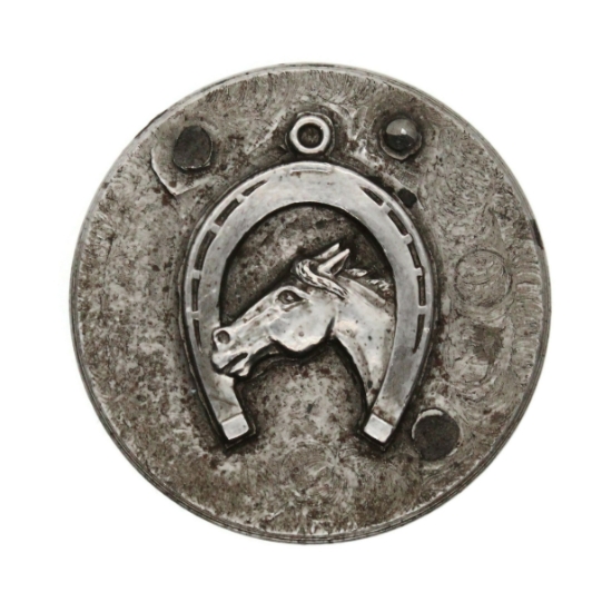 Picture of Impression Die Horse in Horseshoe Pendant