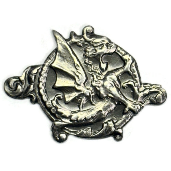 Picture of Sterling Silver Stamping "Curled Dragon"