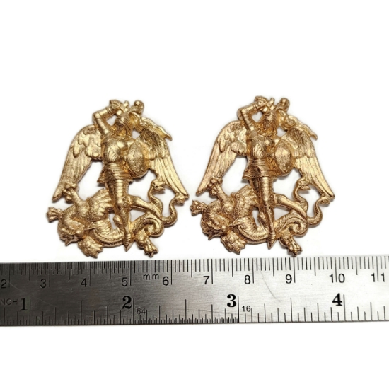 Picture of Archangel Michael and the Dragon Janvier Brass Stampings-2pcs