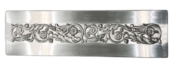 Picture of Impression Die Engraved Leaves and Small Flowers French Bracelet