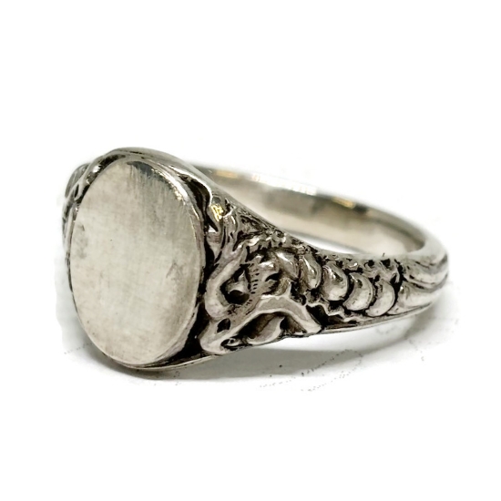 Picture of Sterling Silver Stamping Dragon Ring