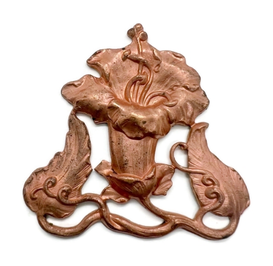 Picture of Trumpet Flower and Vine Janvier Brass Stampings-2pcs 