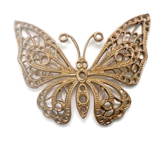 Picture of Butterfly with Stone Settings Janvier Brass Stampings-2pcs