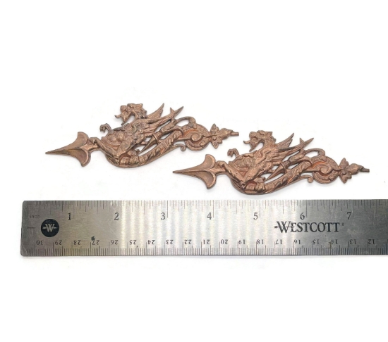 Picture of Large Rolling Dragon Janvier Brass Stampings-2pcs