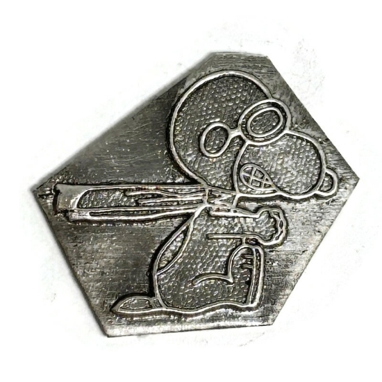 Picture of Sterling Silver Stamping Dog w/ Pilot Hat