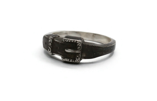 Picture of Victorian Belt Buckle Ring (Sterling Silver, Patina, Size 9-1/2)