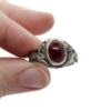 Picture of Dragon Signet with Garnet (Sterling Silver, Size 9)