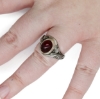 Picture of Dragon Signet with Garnet (Sterling Silver, Size 9)