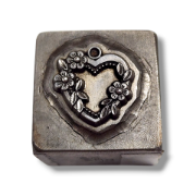 Picture of Impression Die Floral Heart Pendant