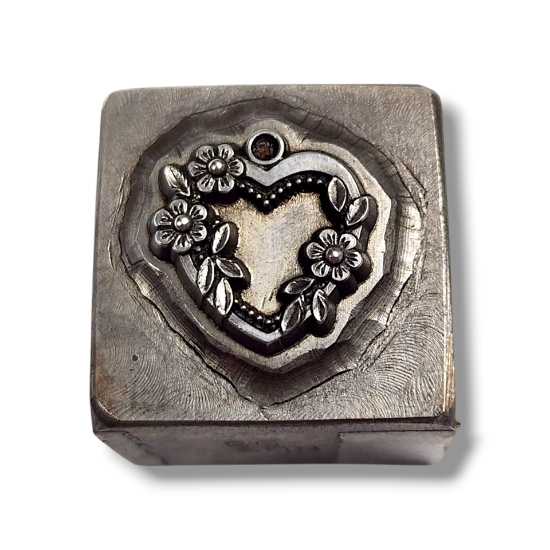 Picture of Impression Die Floral Heart Pendant