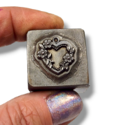 Picture of Impression Die Floral Heart Pendant