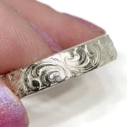 Picture of Sterling Silver Stamping Swirly Paisley Ring